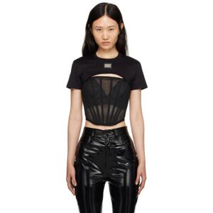 Dolce & Gabbana Black Cutout T-Shirt  - N0000 Nero - Size: IT 40 - female