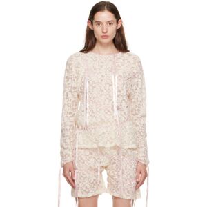 Yuhan Wang Off-White Floral Blouse  - Cream - Size: Medium - female