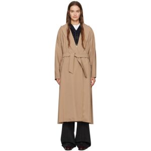 Max Mara Tan Ottico Coat  - 006 Camel - Size: IT 40 - female