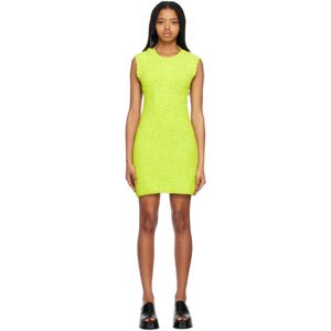 GANNI Green Open Back Minidress  - 489 Lime Punch - Size: Extra Small - female