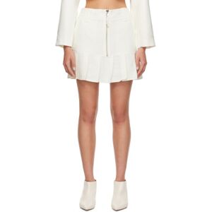 GANNI Off-White Slub Miniskirt  - 135 Egret - Size: DK 34 - female