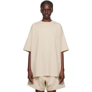 Fear of God ESSENTIALS Taupe Crewneck T-Shirt  - Silver Cloud - Size: Large - female