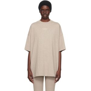 Fear of God ESSENTIALS Beige Crewneck T-Shirt  - Core Heather - Size: Large - female