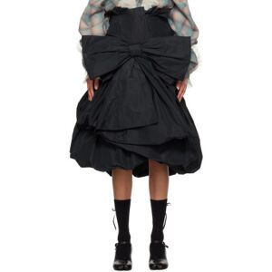 Maison Margiela Black Voluminous Bow Midi Skirt  - 900 Black - Size: IT 40 - female