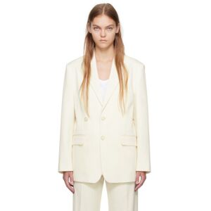 MM6 Maison Margiela Off-White Single-Breasted Blazer  - 101 Off White - Size: IT 36 - female