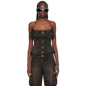 Miaou Gray Scarlett Denim Camisole  - Ochre - Size: Small - female