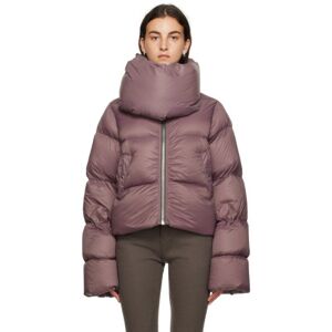 Rick Owens Purple Funnel Neck Down Jacket  - 33 Amethyst - Size: IT 40 - female