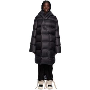 Rick Owens Black Hooded Liner Down Coat  - 09 Black - Size: IT 40 - female