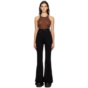 Rick Owens Black Bolan Trousers  - 09 Black - Size: WAIST US 28 - female