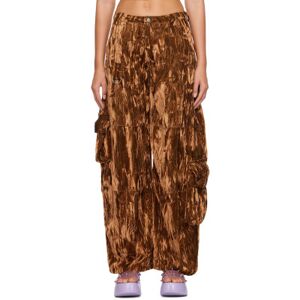 Collina Strada Brown Lawn Cargo Pants  - BARK - Size: Large - female