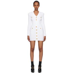 Balmain Off-White Button Minidress  - 0FA BLANC - Size: FR 42 - female