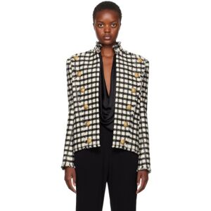 Balmain Off-White & Black Button Jacket  - GFE IVOIRE/NOIR - Size: FR 38 - female