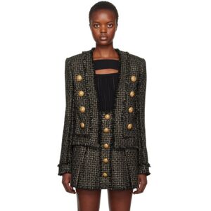 Balmain Black Open Jacket  - EAD NOIR/OR - Size: FR 44 - female