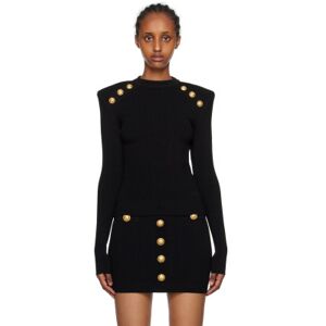 Balmain Black 6-Button Sweater  - 0PA NOIR - Size: FR 38 - female