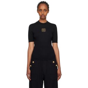 Balmain Black 'PB' T-Shirt  - EAD NOIR/OR - Size: Small - female