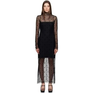 Givenchy Black Sheer Maxi Dress  - 001 Black - Size: FR 38 - female