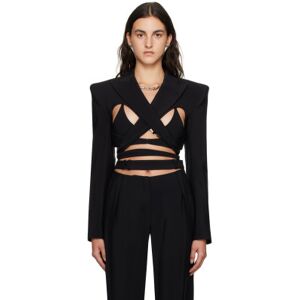 Mugler Black Wraparound Blazer  - 1999 Black - Size: FR 40 - female