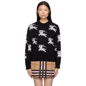 Burberry Black EKD Sweater  - Black / White - Size: Large - female