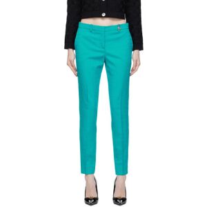 Versace Blue Croc Trousers  - 1GI70-Glacier Green - Size: IT 36 - female