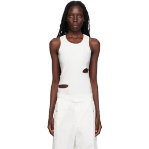 Dion Lee White Slit Tank Top  - Ivory - Size: Extra Small - female