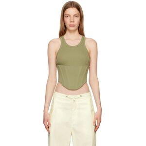 Dion Lee Khaki Float Tank Top  - Sage - Size: Large - female