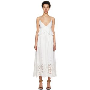 Stella McCartney White V-Neck Maxi Dress  - 9001 White - Size: FR 34 - female