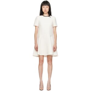 Valentino Off-White Bow Minidress  - 0AN Avorio/Nero - Size: IT 40 - female