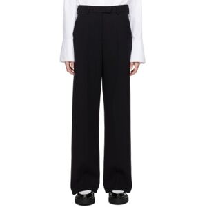 Valentino Black Creased Trousers  - 0NO Nero - Size: IT 40 - female