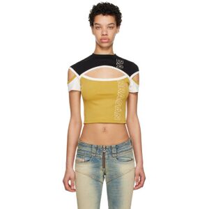 BARRAGÁN SSENSE Exclusive Black & Yellow Brazos T-Shirt  - MUSTARD/BLACK/IVORY - Size: Medium - female