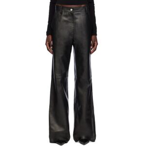 Magda Butrym Black Paneled Leather Pants  - Black - Size: FR 34 - female