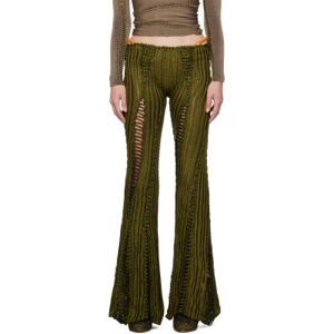 Isa Boulder Green Split & Tear Lounge Pants  - Military - Size: Extra Small - female