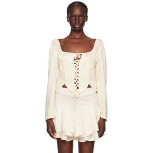 Tach Off-White Salvia Blouse  - Ivory - Size: Extra Large - female