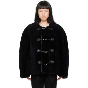 TOTEME Black Lanyard Shearling Jacket  - 200 Black - Size: 2X-Small - female