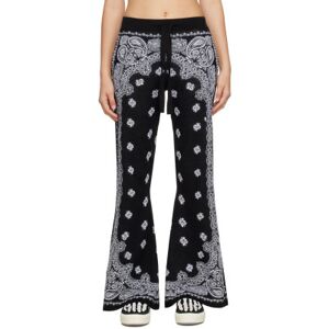 AMIRI Black Bandana Lounge Pants  - Black - Size: Large - female