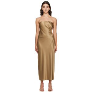 Reformation Gold Nevaeh Maxi Dress  - Chanterelle - Size: Small - female