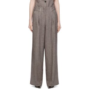 REMAIN Birger Christensen Brown Ring Trousers  - 19-0915 Coffee Bean - Size: FR 32 - female