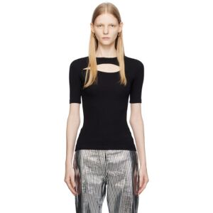 REMAIN Birger Christensen Black Cutout T-Shirt  - 1000 Black - Size: FR 32 - female