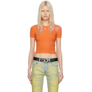 Diesel Orange T-Ele-N1 T-Shirt  - 36LA - Size: Extra Small - female