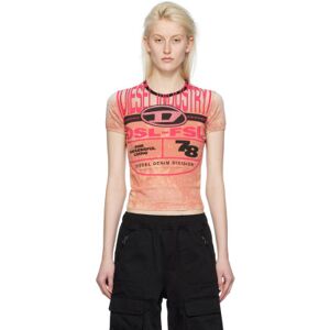 Diesel Pink T-Uncutie-Long-N8 T-Shirt  - 446A - Size: Extra Small - female