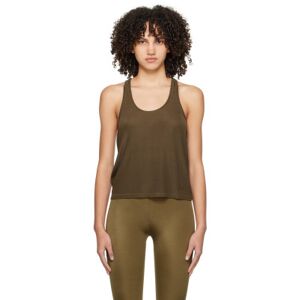 TOM FORD Brown Scoop Neck Tank Top  - FG980 Military Green - Size: IT 36 - female