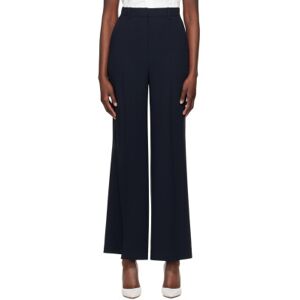 Boss Navy Relaxed-Fit Trousers  - 404 Dark Blue - Size: IT 46 - female