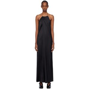 SHANG XIA Black Halter Maxi Dress  - Black - Size: IT 40 - female