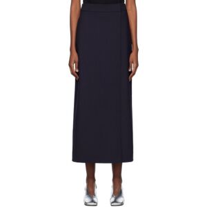 SHANG XIA Navy Wrap Maxi Skirt  - Eggplant - Size: IT 42 - female