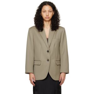 ANINE BING Khaki Quinn Blazer  - Green - Size: Medium - female