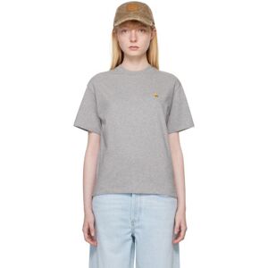 Carhartt Work In Progress Gray Chase T-Shirt  - Grey Heather / Gold - Size: Extra Small - female