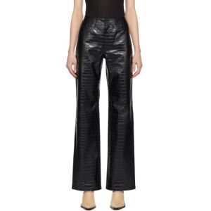 The Frankie Shop Black Bonnie Faux-Leather Trousers  - Black - Size: Extra Small - female