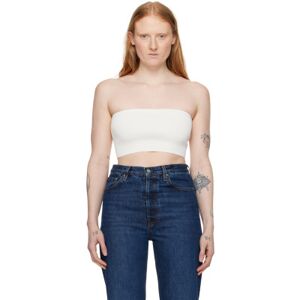 The Frankie Shop White Winona Tube Top  - Mastic - Size: Extra Small - female