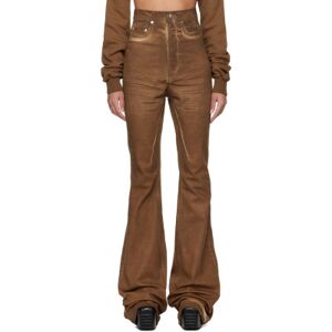 Rick Owens DRKSHDW Brown Bolan Jeans  - 54 Henna Brown - Size: WAIST US 32 - female