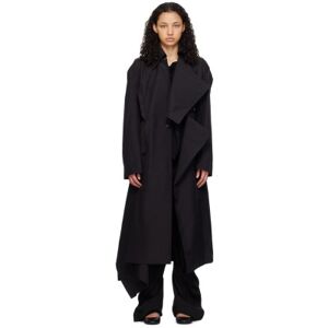 Y-3 Black Atelier Asymmetrical Coat  - Black - Size: Extra Small - female