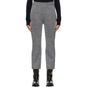GANNI Gray Cropped Trousers  - 099 Black - Size: Extra Small - female